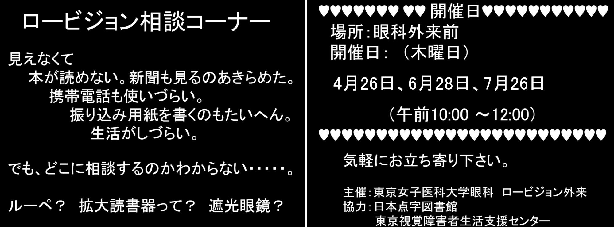 概要解説|ロービジョン相談コーナー