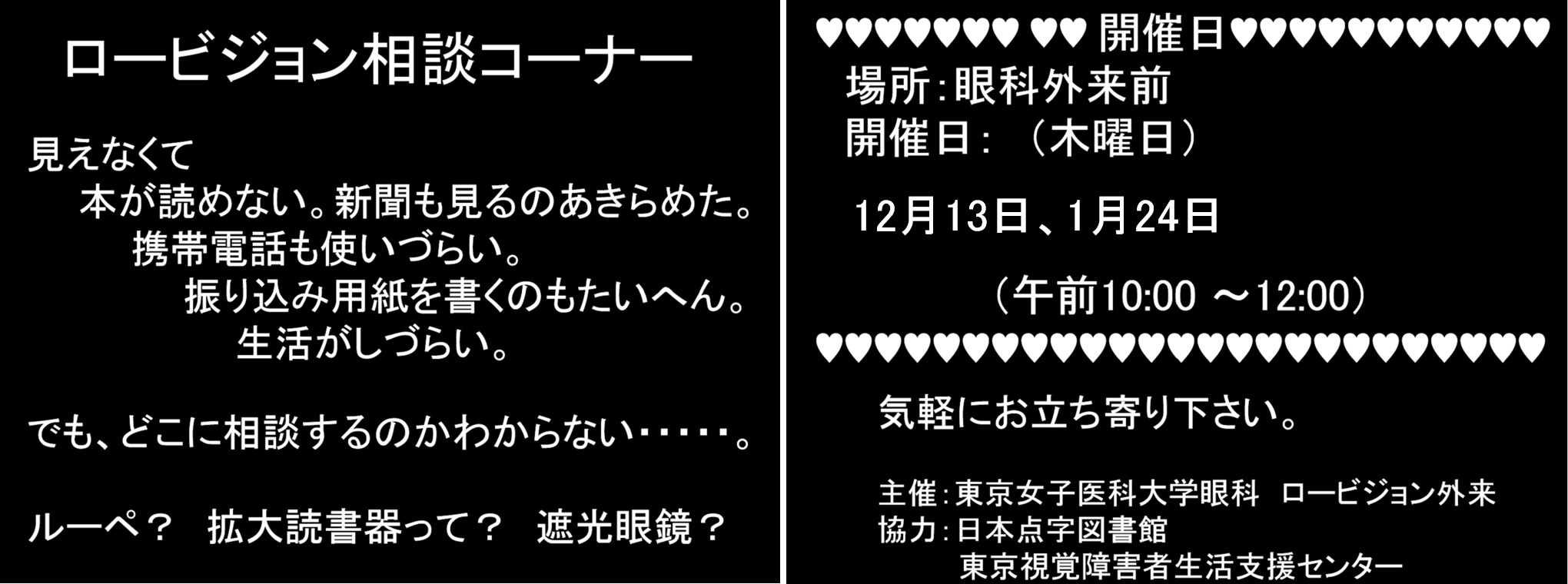 概要解説|ロービジョン相談コーナー